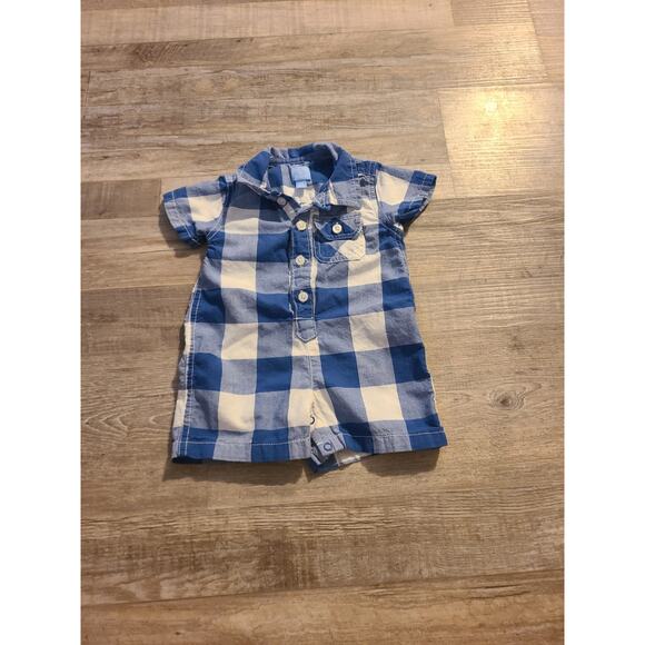Place 3 to 6 months plaid one piece - Picture 1 of 5